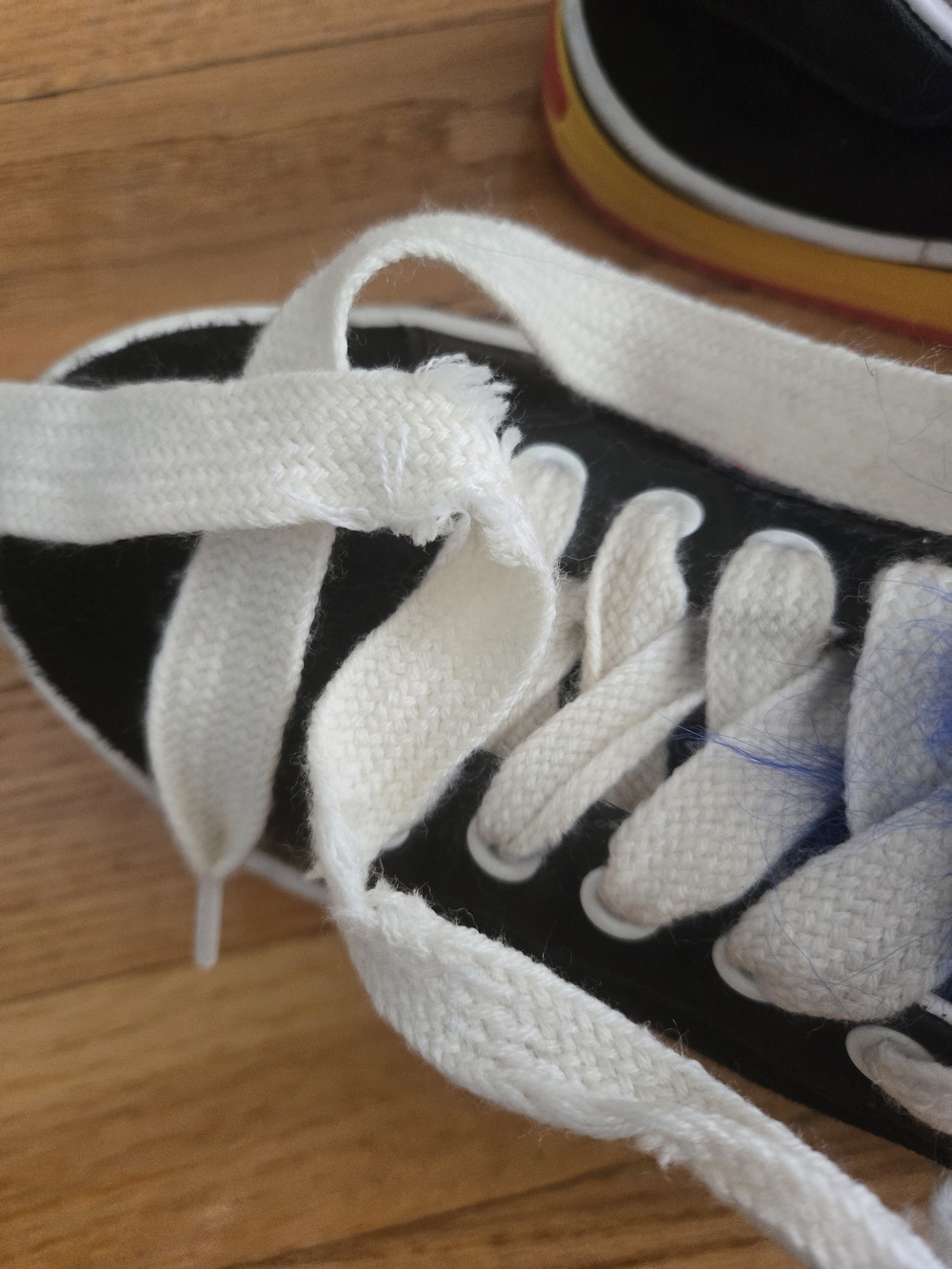 Marc Jacobs Black 'Love' Sneakers with Blue Fur Accent - Picture 3 of 6